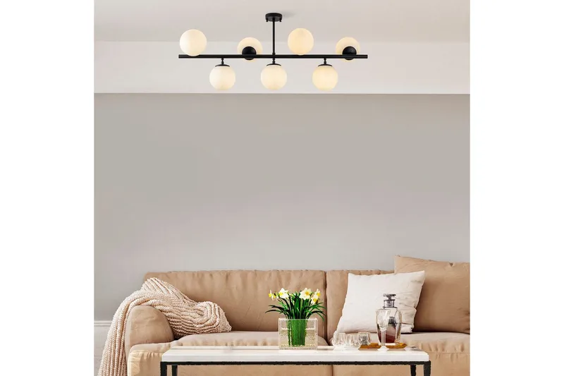 Taklampe Subin Flat Svart / Hvit - Svart / Hvit - Belysning - Innendørsbelysning & Lamper - Taklampe - Pendellamper & Hengelamper