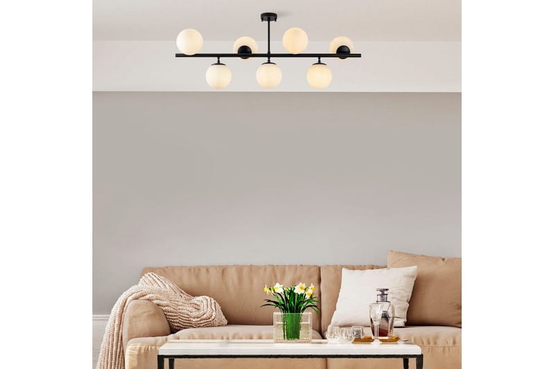 Taklampe Subin Flat Svart / Hvit - Svart / Hvit - Belysning - Innendørsbelysning & Lamper - Taklampe - Pendellamper & Hengelamper