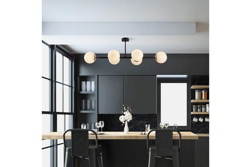 Taklampe Subin Flat Svart / Krem - Svart / Krem - Belysning - Innendørsbelysning & Lamper - Taklampe - Pendellamper & Hengelamper