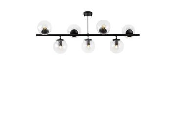 Taklampe Subin Flat Svart / Transparent