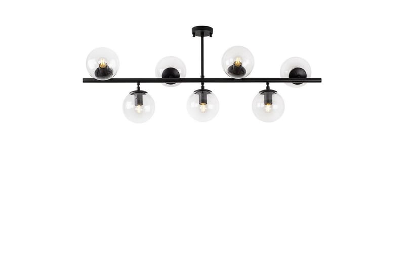 Taklampe Subin Flat Svart / Transparent - Svart / Transparent - Belysning - Innendørsbelysning & Lamper - Taklampe - Plafondlampe