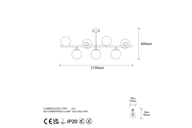 Taklampe Subin Flat Svart / Transparent - Svart / Transparent - Belysning - Innendørsbelysning & Lamper - Taklampe - Plafondlampe