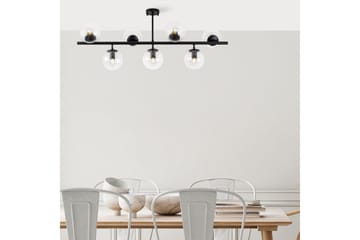 Taklampe Subin Flat Svart / Transparent - Svart / Transparent - Belysning - Innendørsbelysning & Lamper - Taklampe - Pendellamper & Hengelamper