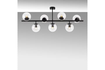 Taklampe Subin Flat Svart / Transparent - Svart / Transparent - Belysning - Innendørsbelysning & Lamper - Taklampe - Pendellamper & Hengelamper