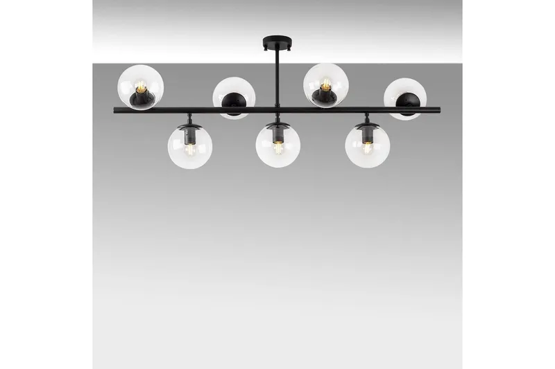 Taklampe Subin Flat Svart / Transparent - Svart / Transparent - Belysning - Innendørsbelysning & Lamper - Taklampe - Plafondlampe