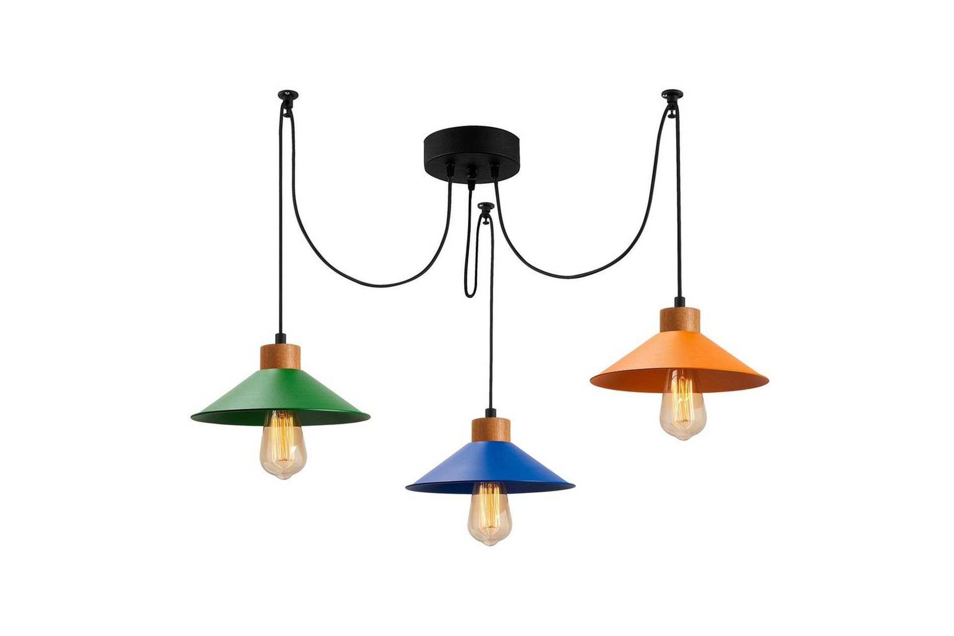Taklampe Sudalwani Grønn / Blå / Oransje - Grønn / Blå / Oransje