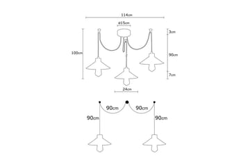 Taklampe Sudalwani Grønn / Blå / Oransje - Grønn / Blå / Oransje - Belysning - Innendørsbelysning & Lamper - Taklampe - Pendellamper & Hengelamper