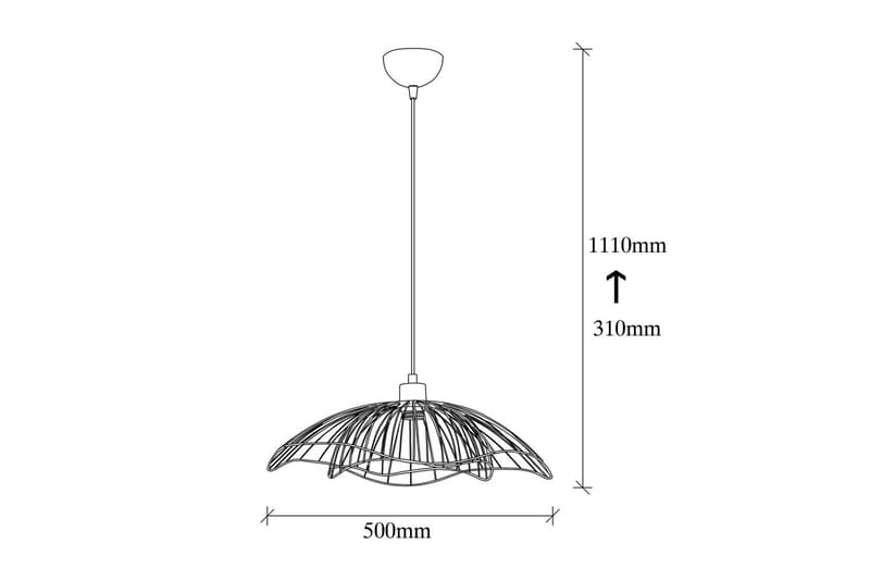 Taklampe Sudaskey Svart - Svart - Belysning - Innendørsbelysning & Lamper - Taklampe - Pendellamper & Hengelamper