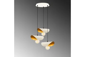 Taklampe Sugana Three Hvit / Gull - Gull/Hvit - Belysning - Innendørsbelysning & Lamper - Taklampe - Pendellamper & Hengelamper