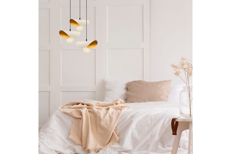 Taklampe Sugana Three Hvit / Gull - Gull/Hvit - Belysning - Innendørsbelysning & Lamper - Taklampe - Pendellamper & Hengelamper