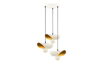 Taklampe Sugana Three Hvit / Gull - Gull/Hvit - Belysning - Innendørsbelysning & Lamper - Taklampe - Pendellamper & Hengelamper
