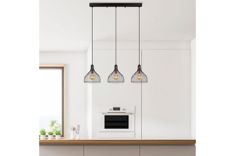 Taklampe Talnor Horizontal Three - Bronse/Svart - Belysning - Innendørsbelysning & Lamper - Taklampe - Pendellamper & Hengelamper