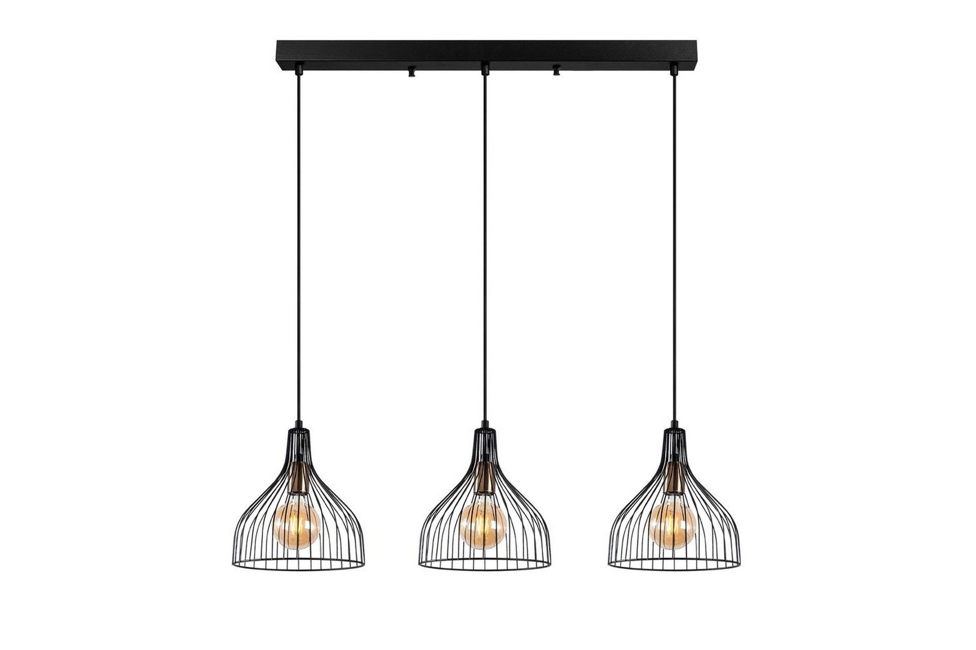 Taklampe Talnor Horizontal Three - Bronse/Svart