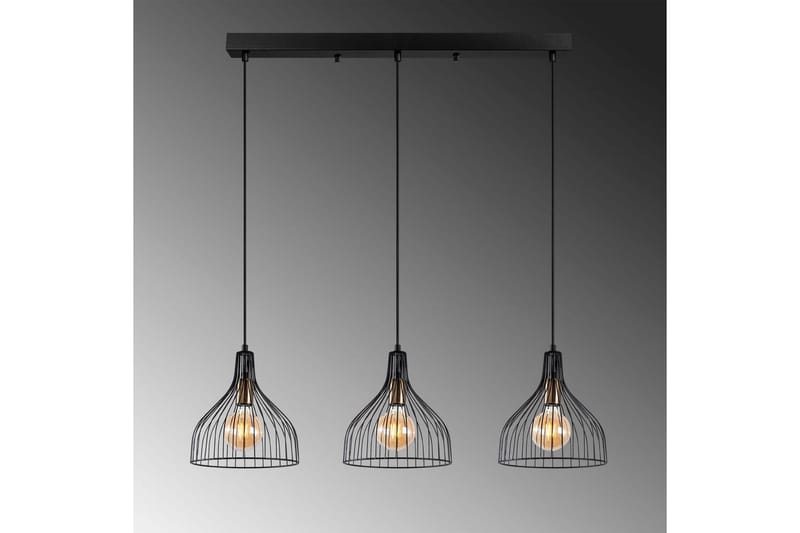 Taklampe Talnor Horizontal Three - Bronse/Svart - Belysning - Innendørsbelysning & Lamper - Taklampe - Pendellamper & Hengelamper
