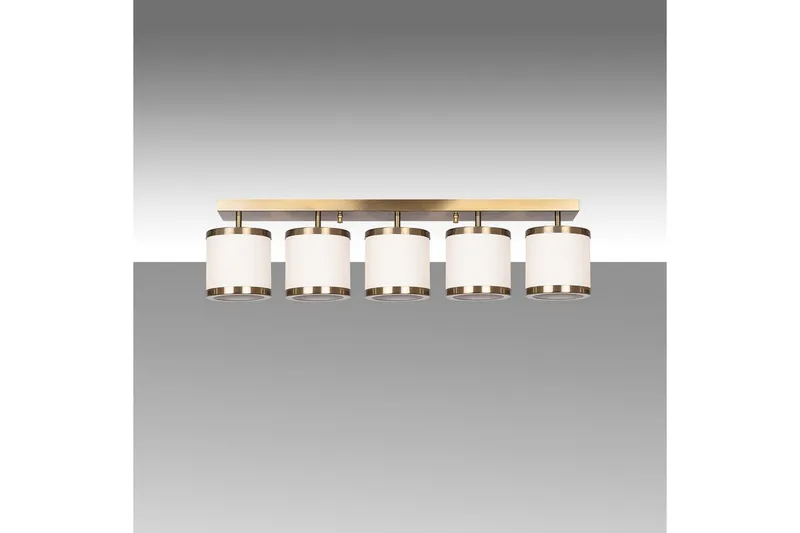 Taklampe Talra Five Vintage, Gull