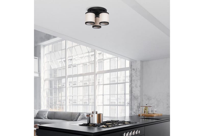 Taklampe Talrayo Svart / Hvit - Svart / Hvit - Belysning - Innendørsbelysning & Lamper - Taklampe - Plafondlampe
