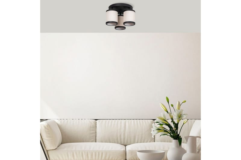Taklampe Talrayo Svart / Hvit - Svart / Hvit - Belysning - Innendørsbelysning & Lamper - Taklampe - Plafondlampe