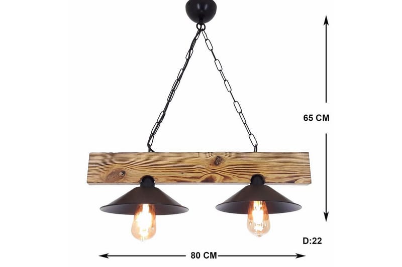 Taklampe Talwyn Valnøtt / Svart - Taupe/Svart - Belysning - Innendørsbelysning & Lamper - Taklampe - Pendellamper & Hengelamper