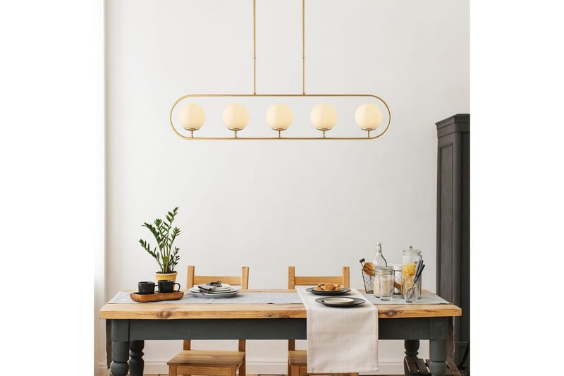 Taklampe Thalara Skinnende Gull Fem sokkel - Gull - Belysning - Innendørsbelysning & Lamper - Taklampe - Pendellamper & Hengelamper