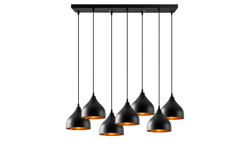 Taklampe Thela Seven Svart, Svart