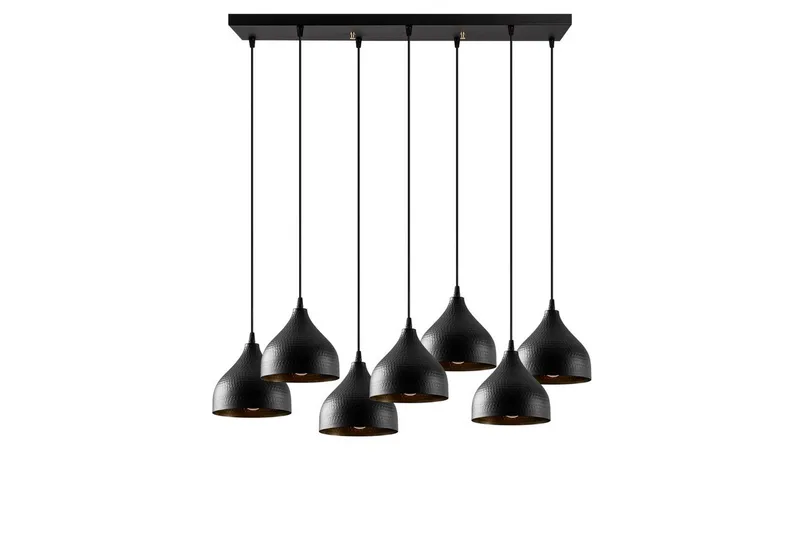 Taklampe Thela Seven Svart - Svart - Belysning - Innendørsbelysning & Lamper - Taklampe - Pendellamper & Hengelamper