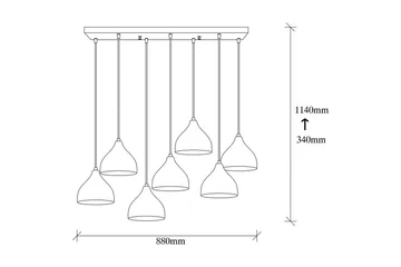 Taklampe Thela Seven Svart - Svart - Belysning - Innendørsbelysning & Lamper - Taklampe - Pendellamper & Hengelamper