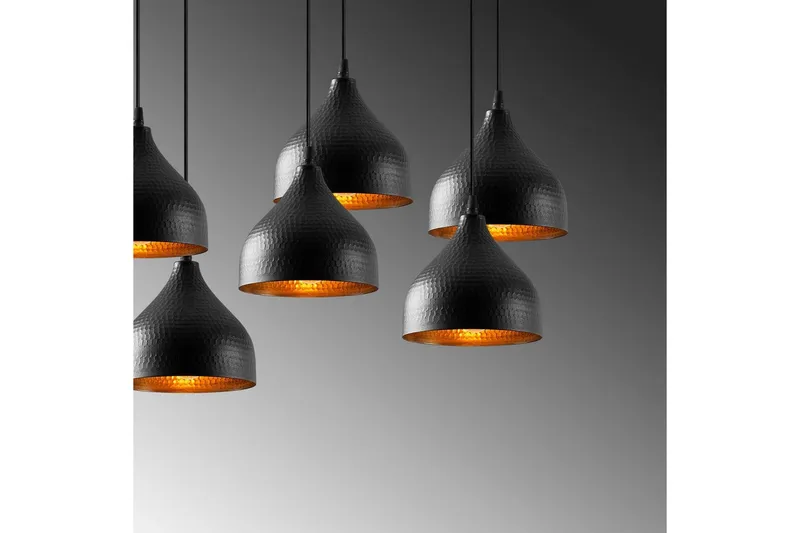 Taklampe Thela Seven Svart - Svart - Belysning - Innendørsbelysning & Lamper - Taklampe - Pendellamper & Hengelamper