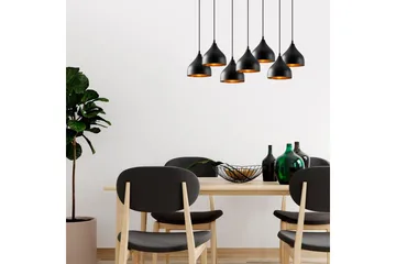 Taklampe Thela Seven Svart - Svart - Belysning - Innendørsbelysning & Lamper - Taklampe - Pendellamper & Hengelamper