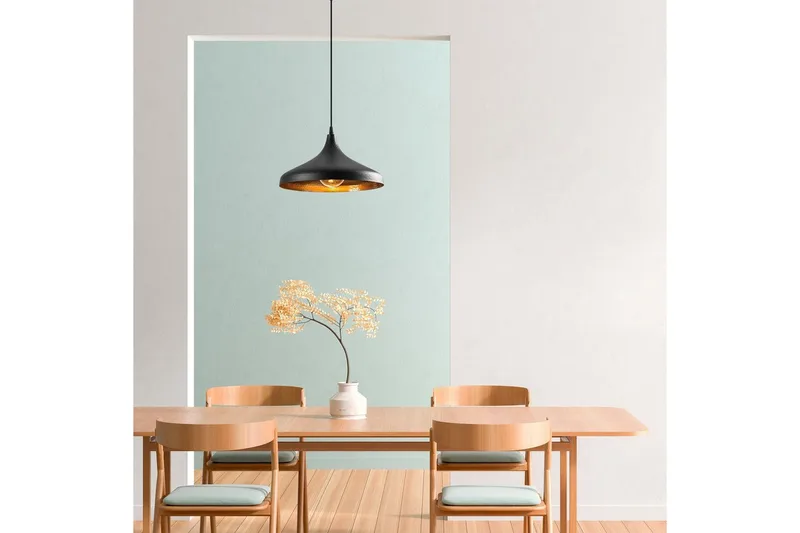 Taklampe Thela Stor Svart - Svart - Belysning - Innendørsbelysning & Lamper - Taklampe - Pendellamper & Hengelamper