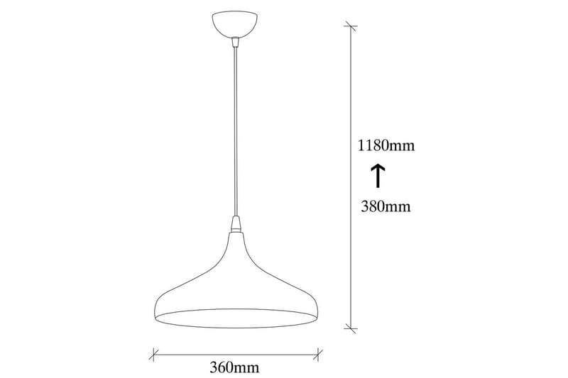 Taklampe Thela Stor Svart - Svart - Belysning - Innendørsbelysning & Lamper - Taklampe - Pendellamper & Hengelamper
