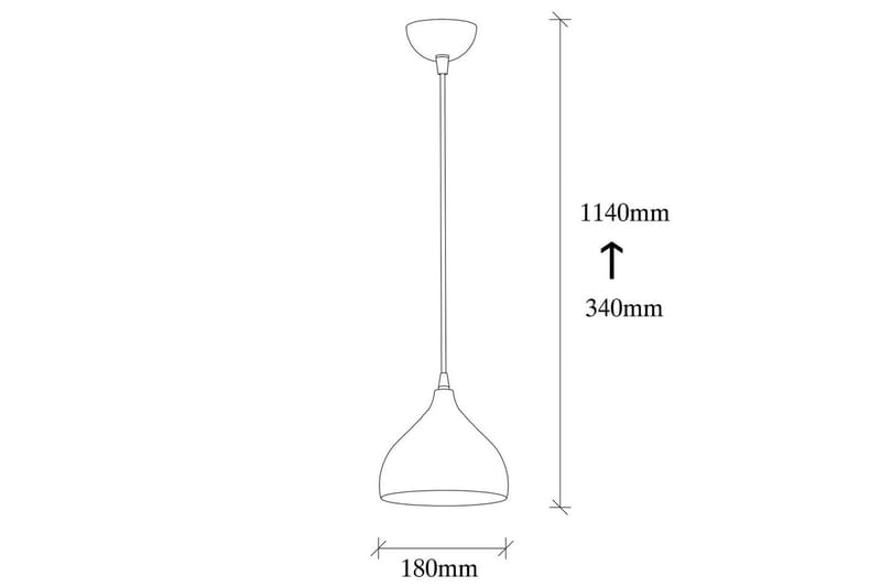 Taklampe Thela Svart - Svart - Belysning - Innendørsbelysning & Lamper - Taklampe - Pendellamper & Hengelamper