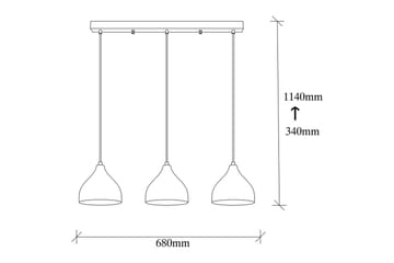 Taklampe Thela Triple Svart - Svart - Belysning - Innendørsbelysning & Lamper - Taklampe - Pendellamper & Hengelamper