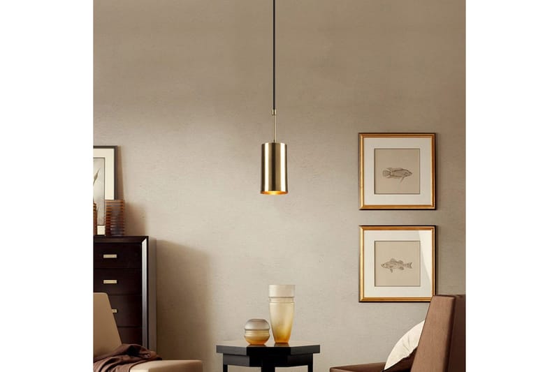 Taklampe Tyrel Gull / Svart Enkeltkontakt - Enkeltkontakt - Belysning - Innendørsbelysning & Lamper - Taklampe - Pendellamper & Hengelamper