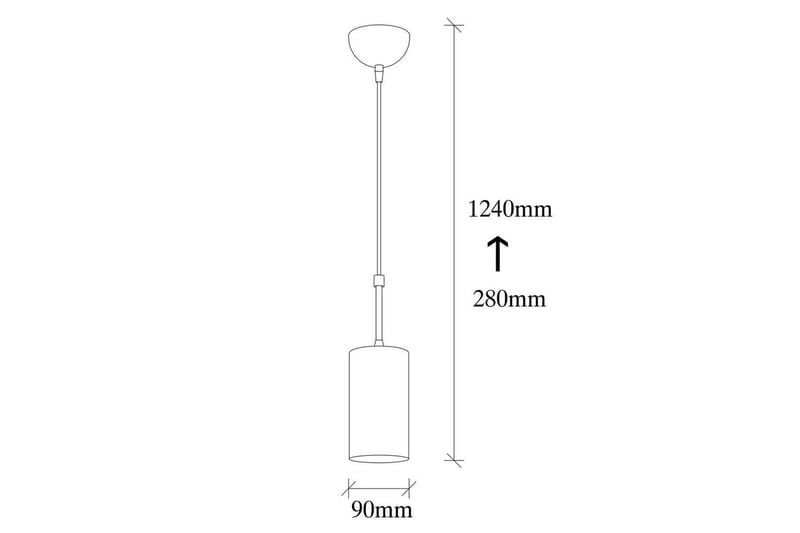 Taklampe Tyrel Gull / Svart Enkeltkontakt - Enkeltkontakt - Belysning - Innendørsbelysning & Lamper - Taklampe - Pendellamper & Hengelamper