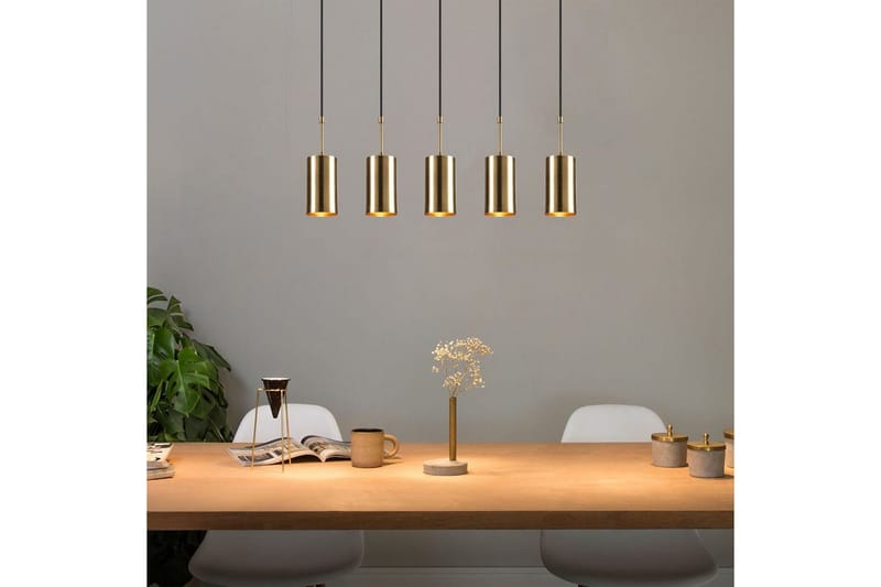 Taklampe Tyrel Gull / Svart Fem Sokkel - Fem Sokkel - Belysning - Innendørsbelysning & Lamper - Taklampe - Pendellamper & Hengelamper