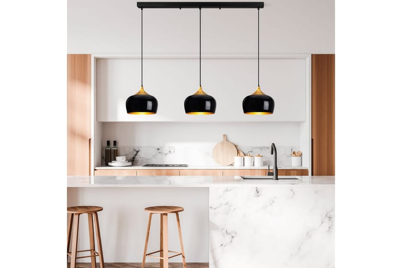 Taklampe Valen Svart - Svart - Belysning - Innendørsbelysning & Lamper - Taklampe - Pendellamper & Hengelamper