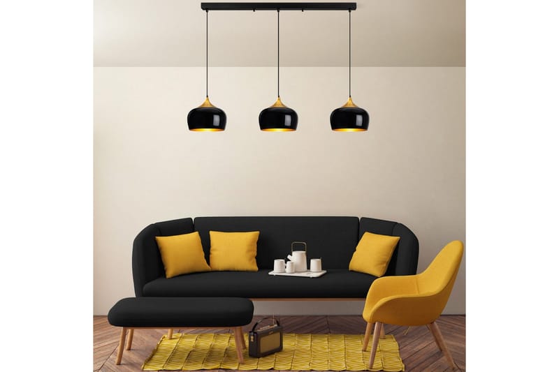 Taklampe Valen Svart - Svart - Belysning - Innendørsbelysning & Lamper - Taklampe - Pendellamper & Hengelamper