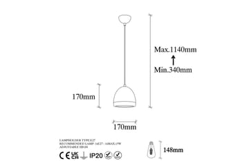 Taklampe Venor Antrasitt / Gull - Antrasitt / Gull - Belysning - Innendørsbelysning & Lamper - Taklampe - Pendellamper & Hengelamper