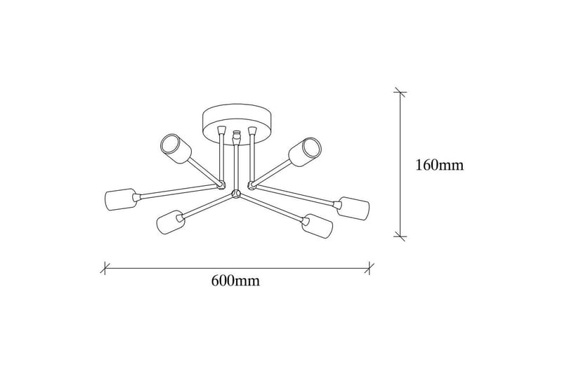Taklampe Vilsa Svart - Svart - Belysning - Innendørsbelysning & Lamper - Taklampe - Plafondlampe