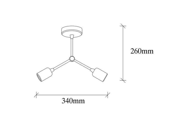 Taklampe Vilsa Svart - Svart - Belysning - Innendørsbelysning & Lamper - Taklampe - Plafondlampe