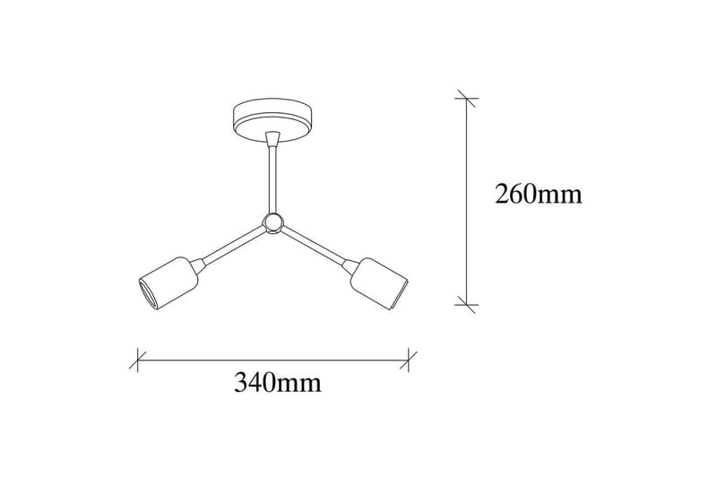 Taklampe Vilsa Svart - Svart - Belysning - Innendørsbelysning & Lamper - Taklampe - Plafondlampe