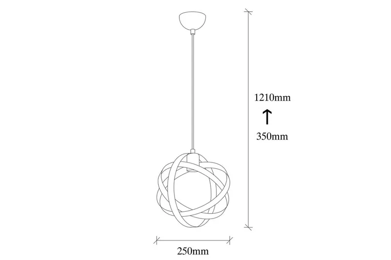 Taklampe Voroa Svart / Nikkel - Svart / Nikkel - Belysning - Innendørsbelysning & Lamper - Taklampe - Pendellamper & Hengelamper