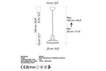 Taklampe Westglen Gold - Gull - Belysning - Innendørsbelysning & Lamper - Taklampe - Pendellamper & Hengelamper