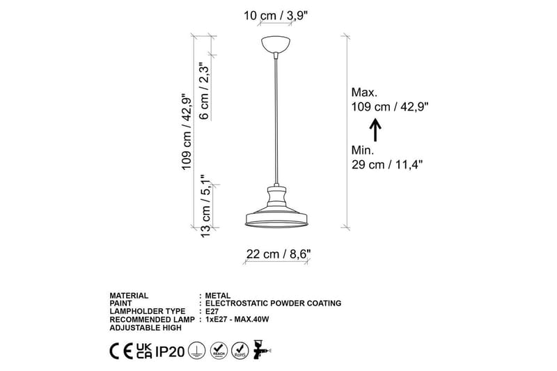 Taklampe Westglen Gold - Gull - Belysning - Innendørsbelysning & Lamper - Taklampe - Pendellamper & Hengelamper
