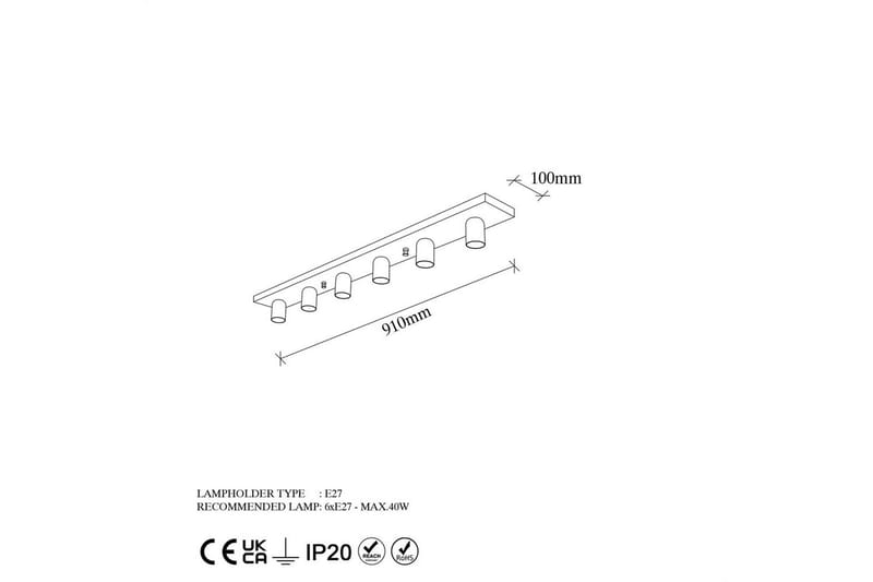 Taklampe Wostra Stor Svart / Hvit - Svart / Hvit - Belysning - Innendørsbelysning & Lamper - Taklampe - Pendellamper & Hengelamper