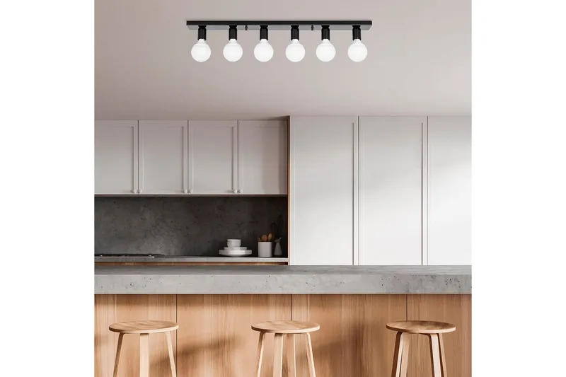 Taklampe Wostra Stor Svart / Hvit - Svart / Hvit - Belysning - Innendørsbelysning & Lamper - Taklampe - Pendellamper & Hengelamper