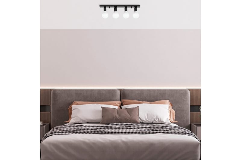 Taklampe Wostra Svart / Hvit - Svart / Hvit - Belysning - Innendørsbelysning & Lamper - Taklampe - Plafondlampe