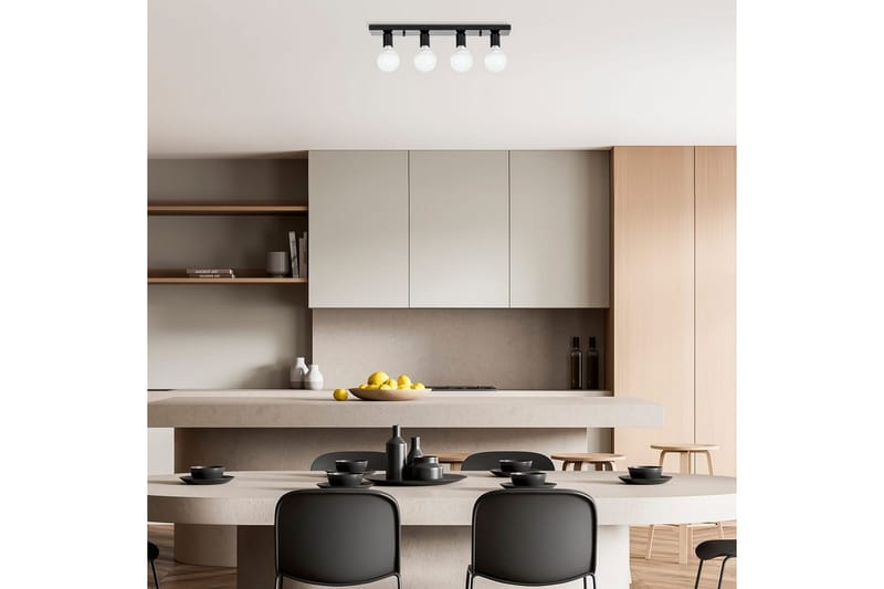 Taklampe Wostra Svart / Hvit - Svart / Hvit - Belysning - Innendørsbelysning & Lamper - Taklampe - Plafondlampe