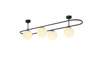 Taklampe Wynel Black / White Fire sokkel - Fire sokkel - Belysning - Innendørsbelysning & Lamper - Taklampe - Pendellamper & Hengelamper