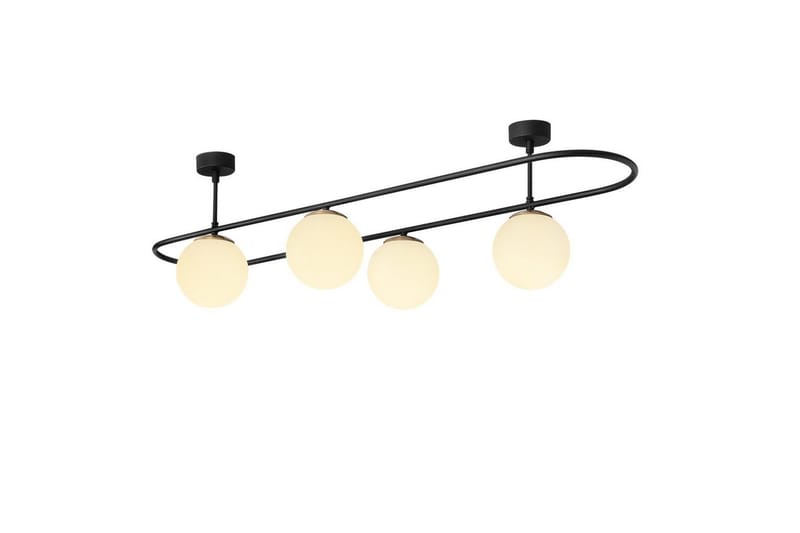 Taklampe Wynel Black / White Fire sokkel - Fire sokkel - Belysning - Innendørsbelysning & Lamper - Taklampe - Pendellamper & Hengelamper